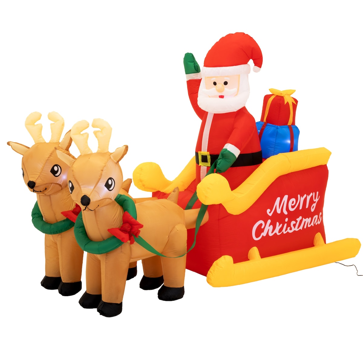 Mikołaj nadmuchiwany Dekoracja Świąteczna Sanie Renifer dmuchaniec JUMIhome