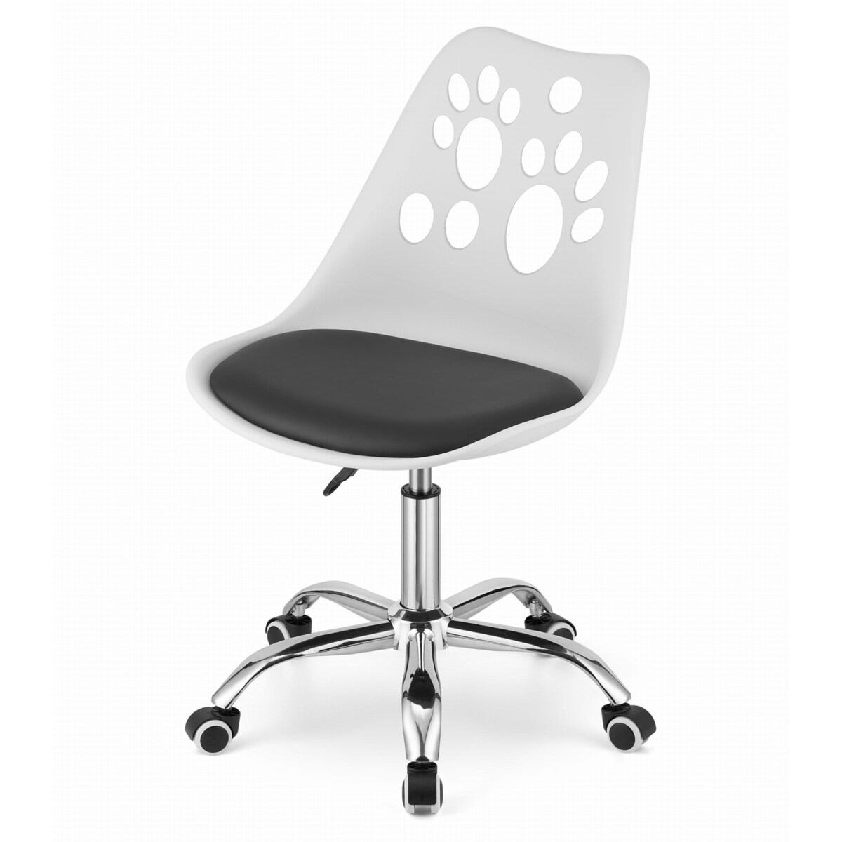 Krzesło Do Jadalni Kuchni Salonu Obrotowe Print - Biało-Czarne