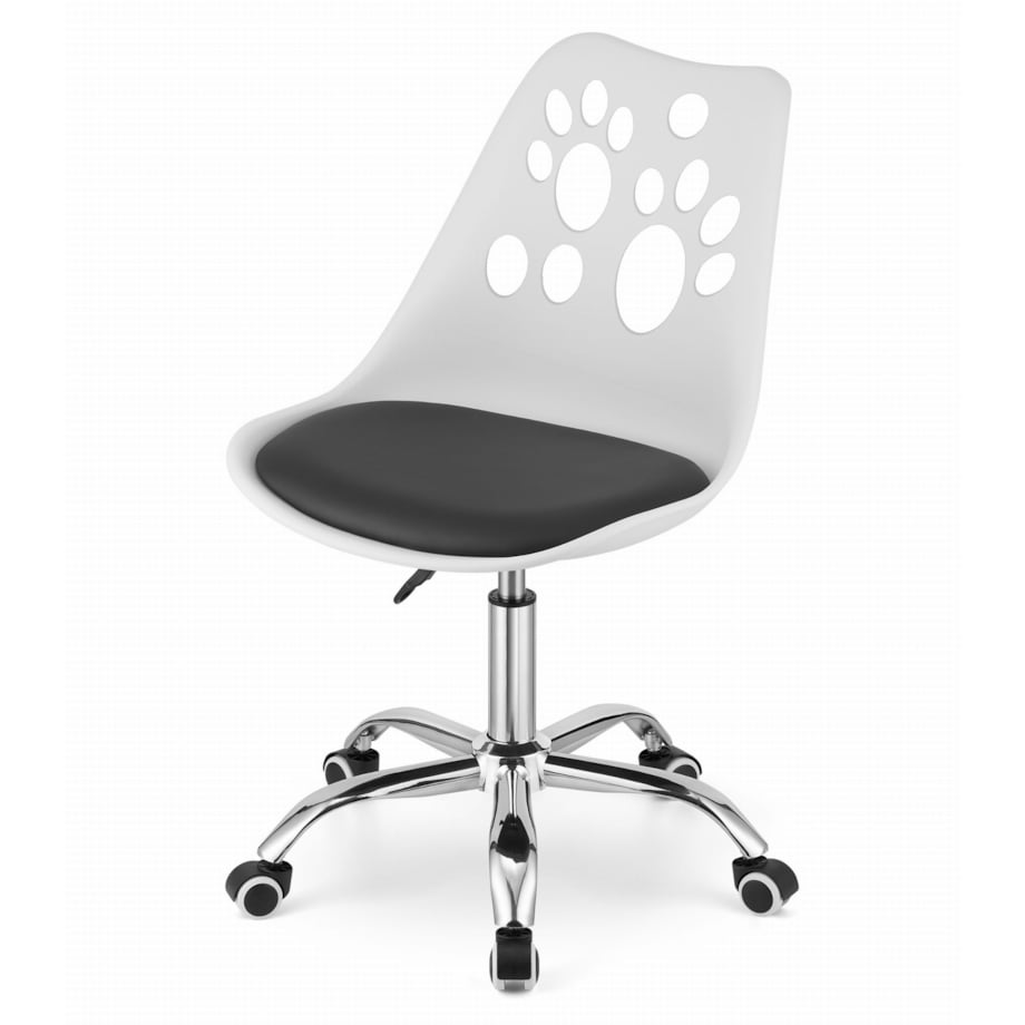 Krzesło Do Jadalni Kuchni Salonu Obrotowe Print - Biało-Czarne