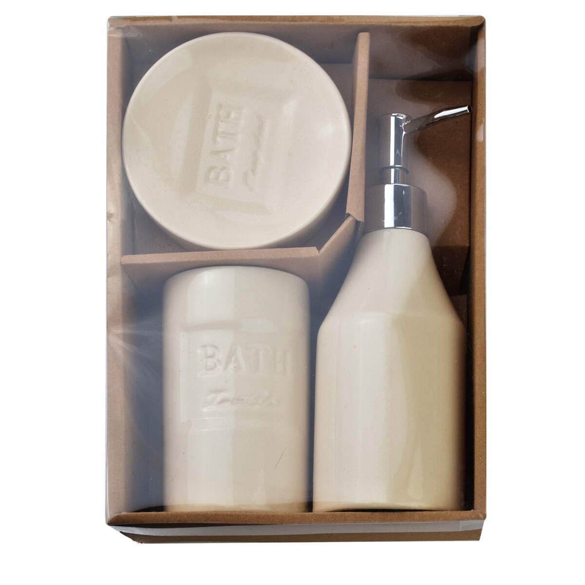 JOFF Komplet łazienkowy beżowy BATH