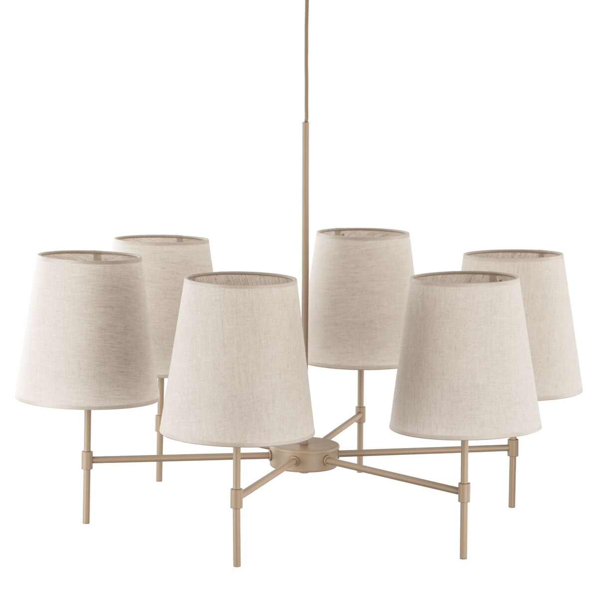 Żyrandol TK Lighting ELIZABETH SABIA 11167 beżowy 6xE27 klasyczny z regulacją wysokości