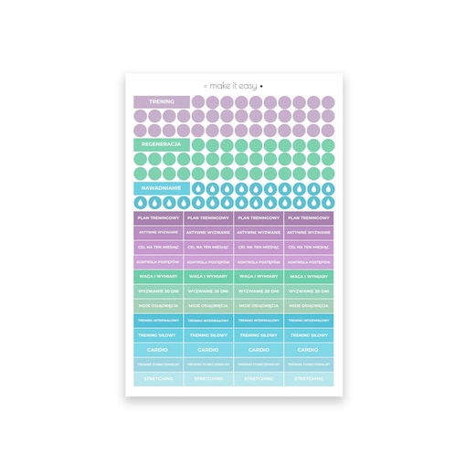 Naklejki do kalendarza – trening i fitness