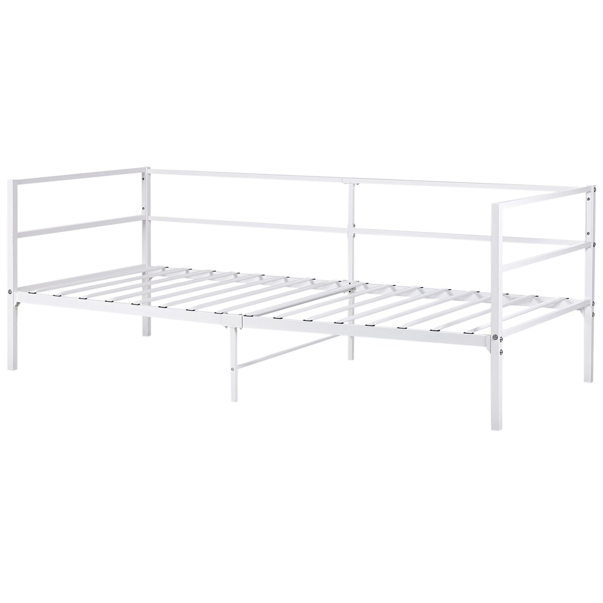 Łóżko metalowe 90 x 200 cm białe BATTUT