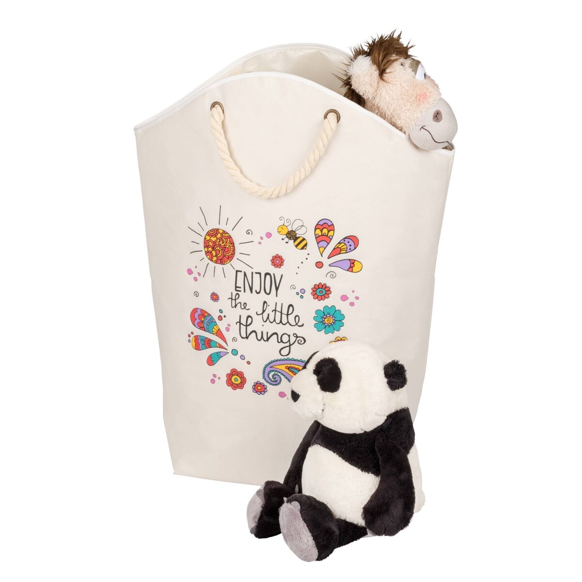 Mały kosz na pranie z uchwytami ze sznurka, 58 l, WENKO