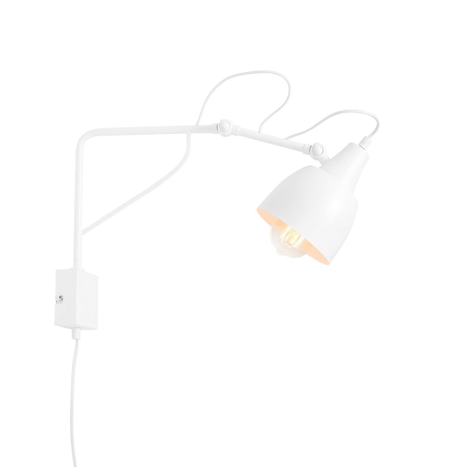 Lampa ścienna Soho 1002C_M Aldex biały kinkiet na wysięgniku regulowany