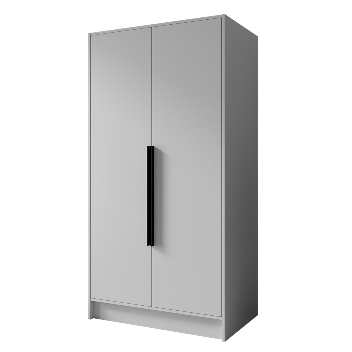 Szafa 100 gładka ORTO bez lustra z czarnymi uchwytami, biała