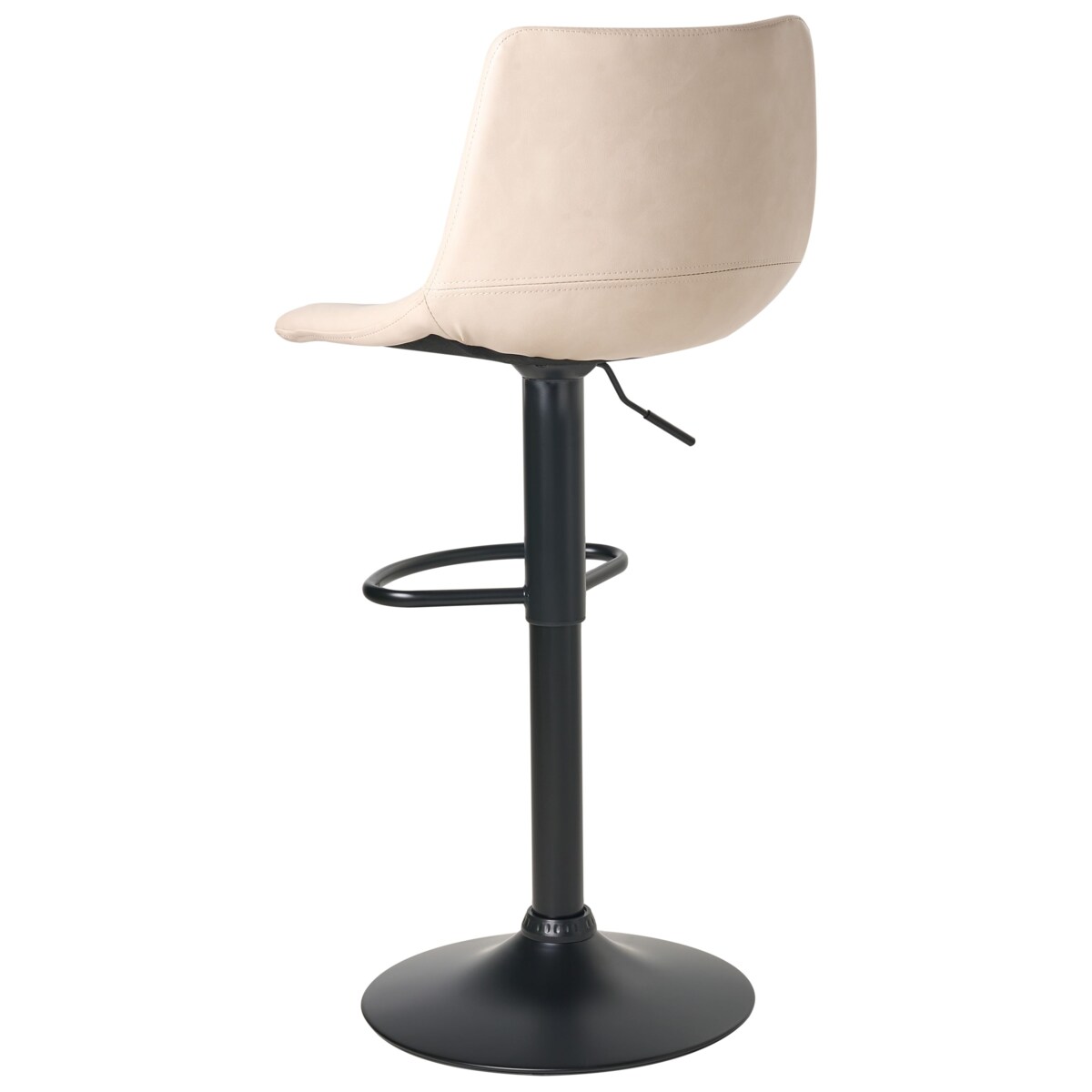 Zestaw 2 hokerów barowych LEBRIJA Ekoskóra Obrotowy Jasnobeżowy