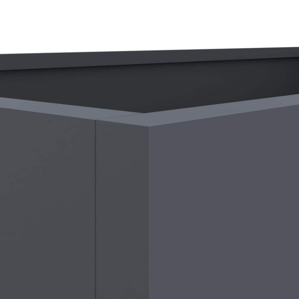 vidaXL Donica, antracytowa, 62x47x46 cm, stal