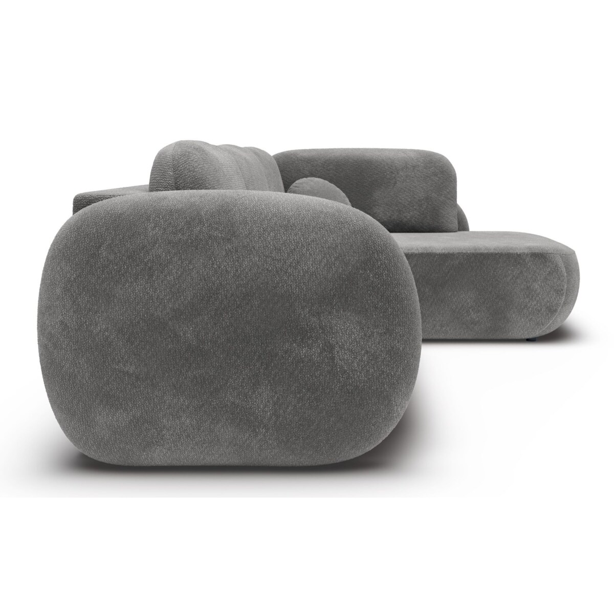 Nowoczesny Narożnik rozkładany OLIVIO II, prawy, ciemno-szary