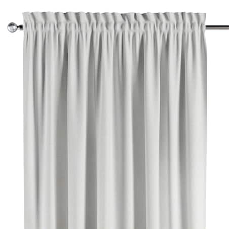 Zasłona na kanale z grzywką 1 szt. 130x260 śmietankowa biel, listki