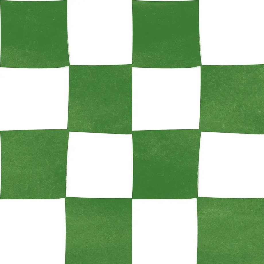 Lniany ręcznik kuchenny - zielona krata