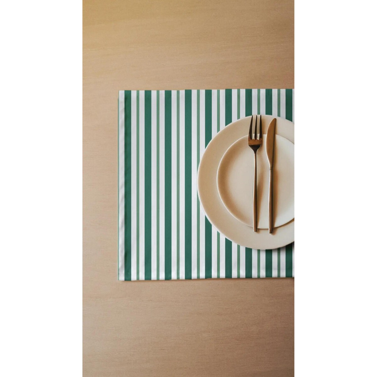 Podkładki świąteczne - klasyczne zielone świąteczne paski