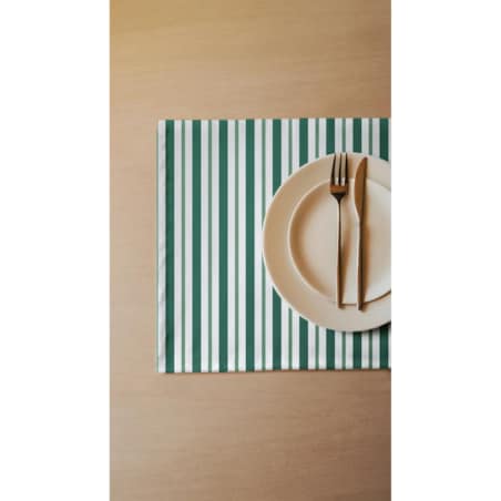 Podkładki świąteczne - klasyczne zielone świąteczne paski