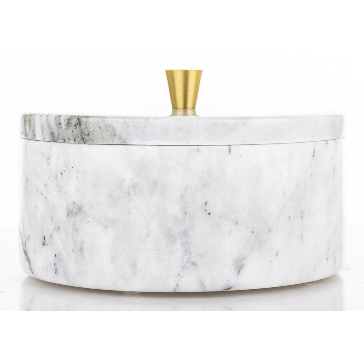 Okrągły pojemnik dekoracyjny 8x12,5x12,5 cm RAFI-2 biały