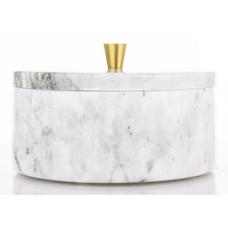 Okrągły pojemnik dekoracyjny 8x12,5x12,5 cm RAFI-2 biały