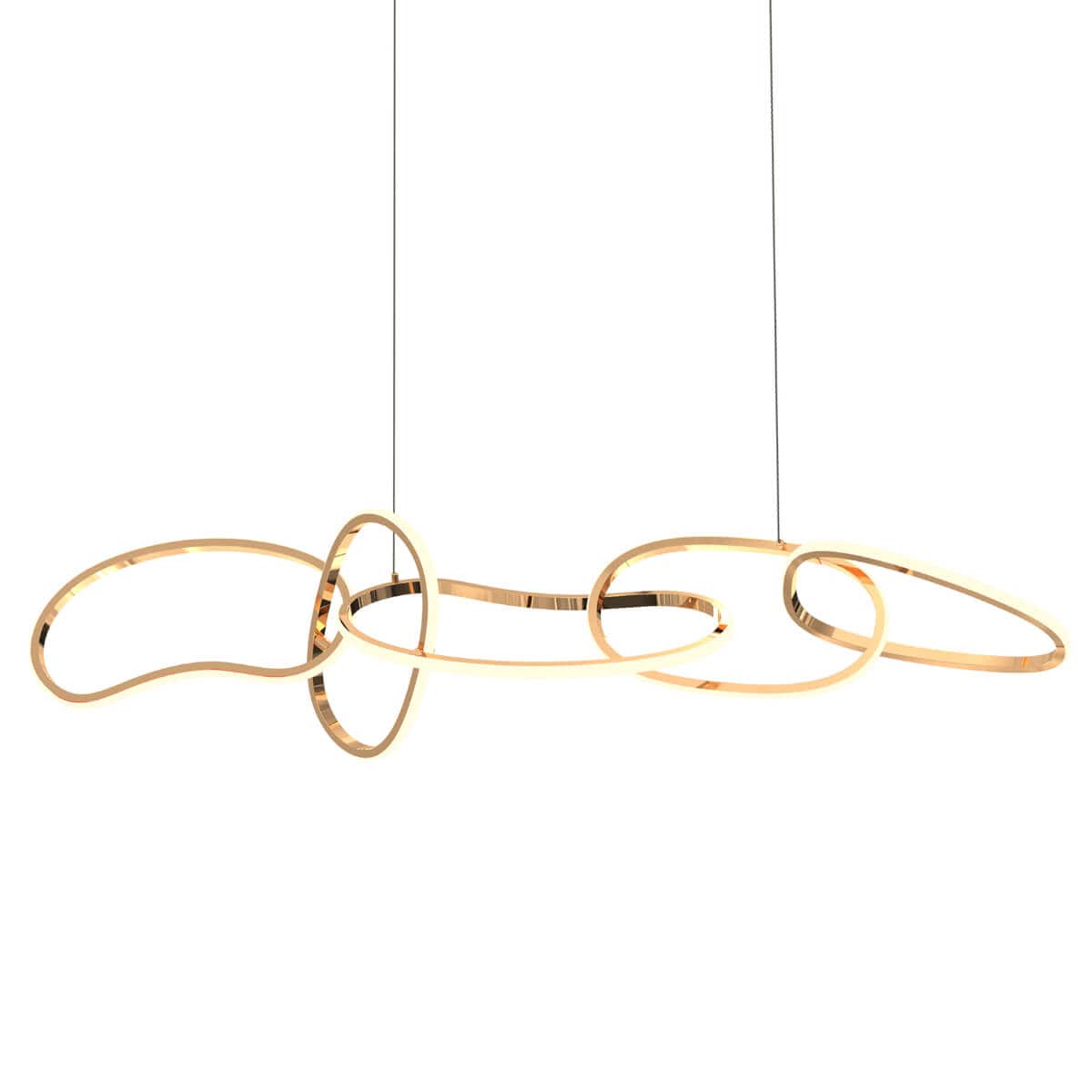 Wisząca lampa LED Cholet MD7361-5A-EGT Zumaline 56W 3000K nad stół złota