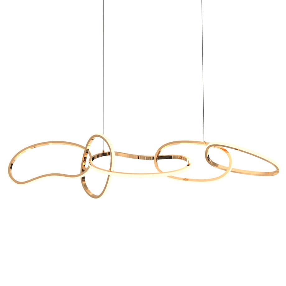 Wisząca lampa LED Cholet MD7361-5A-EGT Zumaline 56W 3000K nad stół złota