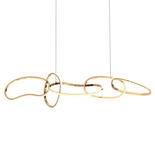 Wisząca lampa LED Cholet MD7361-5A-EGT Zumaline 56W 3000K nad stół złota