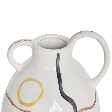 Wazon na kwiaty DORY Kamionka 28 cm Biały