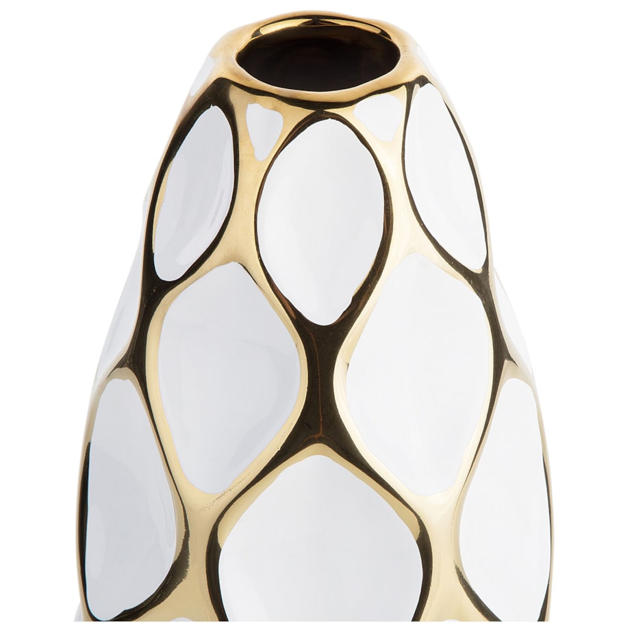 Wazon na kwiaty ceramiczny biały AVILA