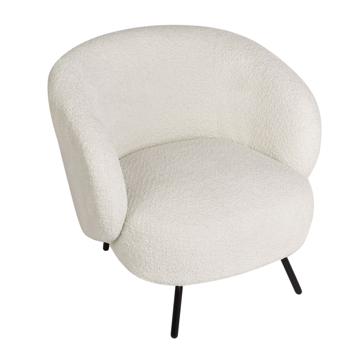 Boucle Fotel Kremowy MAKELA