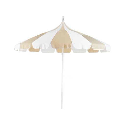 Parasol ogrodowy 245 cm beżowo-biały MINOA