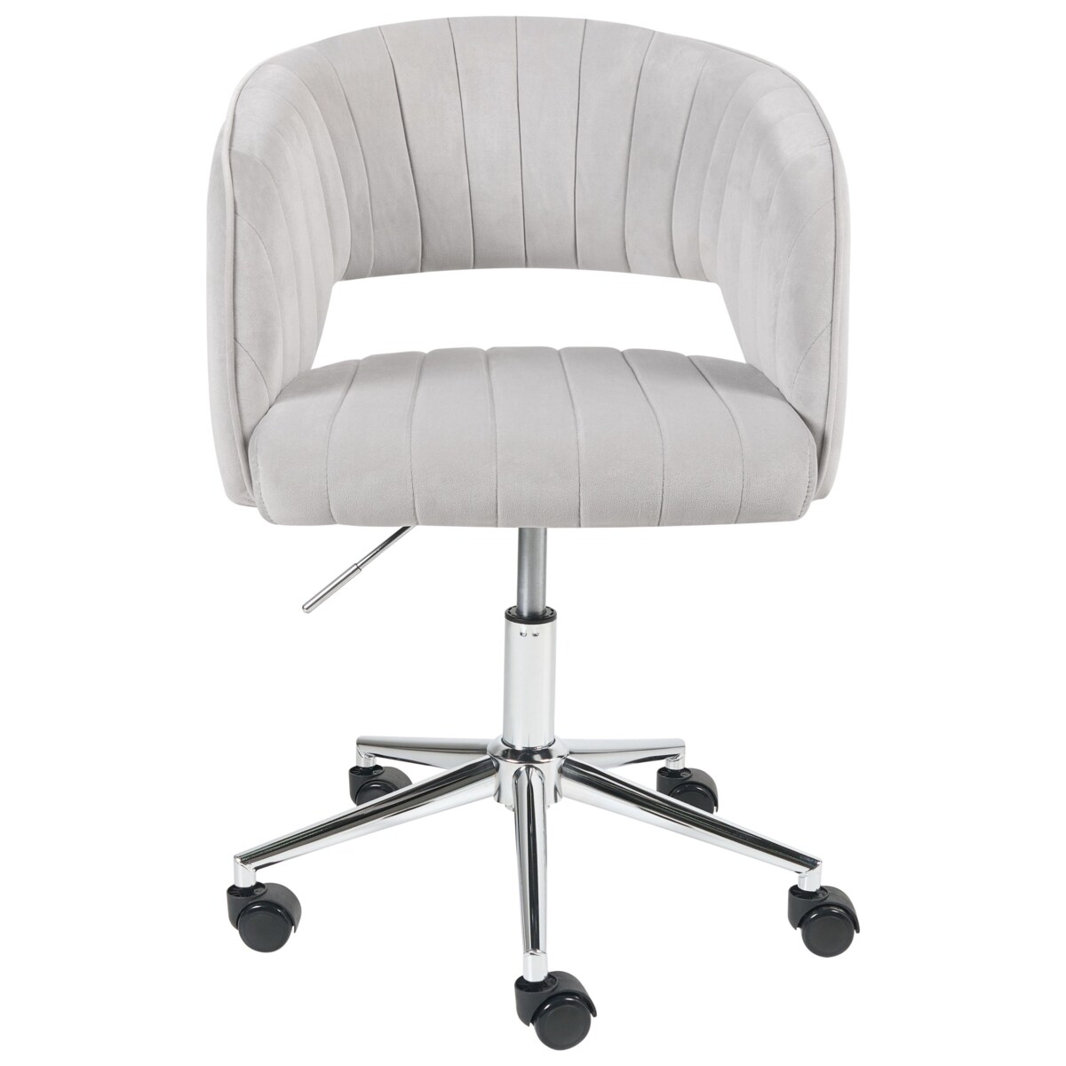 Krzesło biurowe Obrotowy KATONAH Welur Jasnoszary