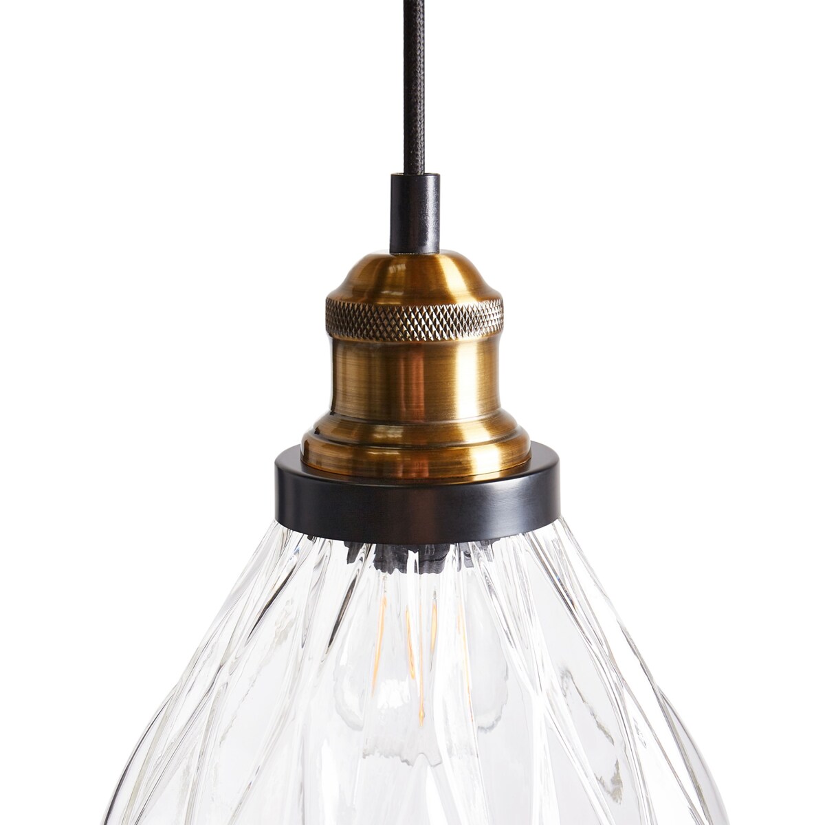 Lampa wisząca szklana 3-punktowa przezroczysta COOSA