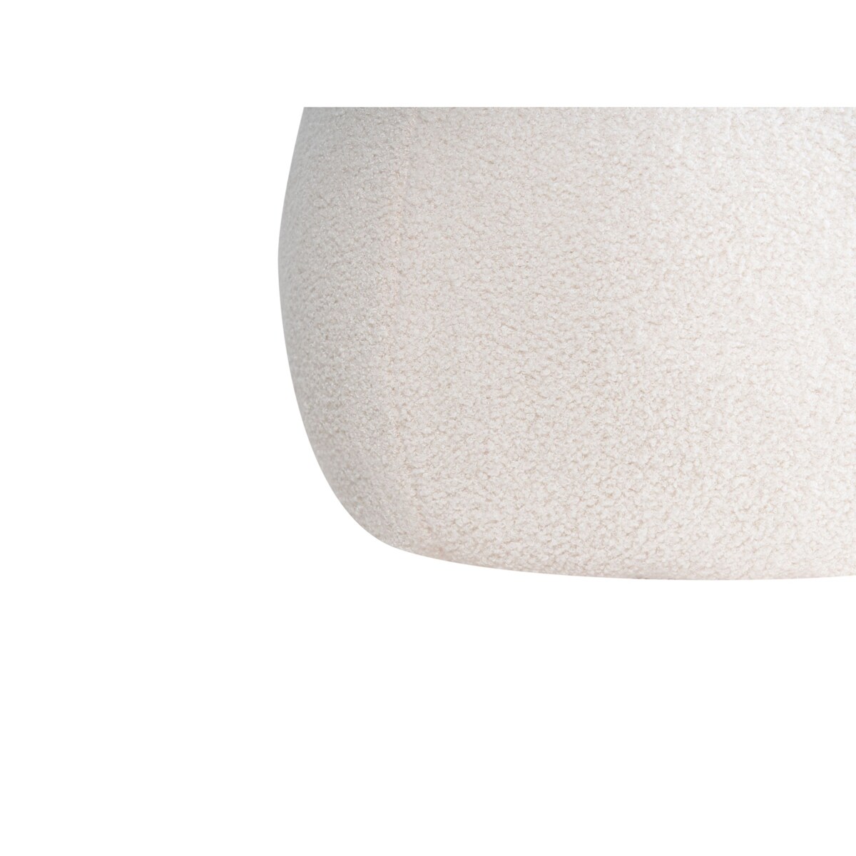 Puf BARRON Boucle Złamana biel 50 x 50 x 33 cm