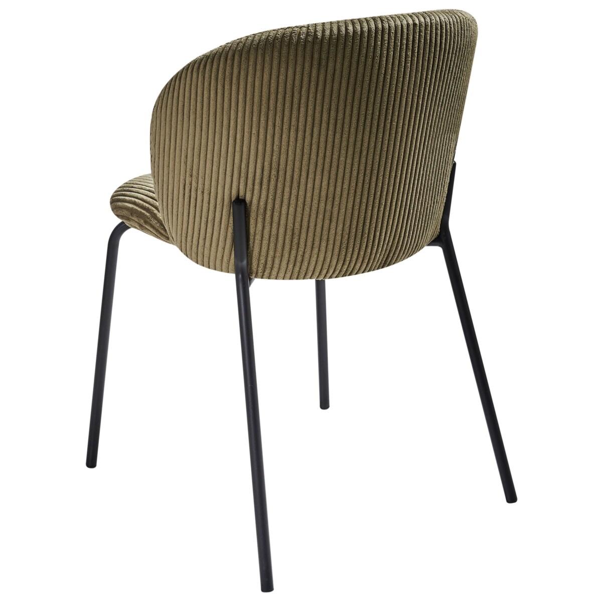 Zestaw 2 krzeseł do jadalni MILES Sztruks Oliwkowy