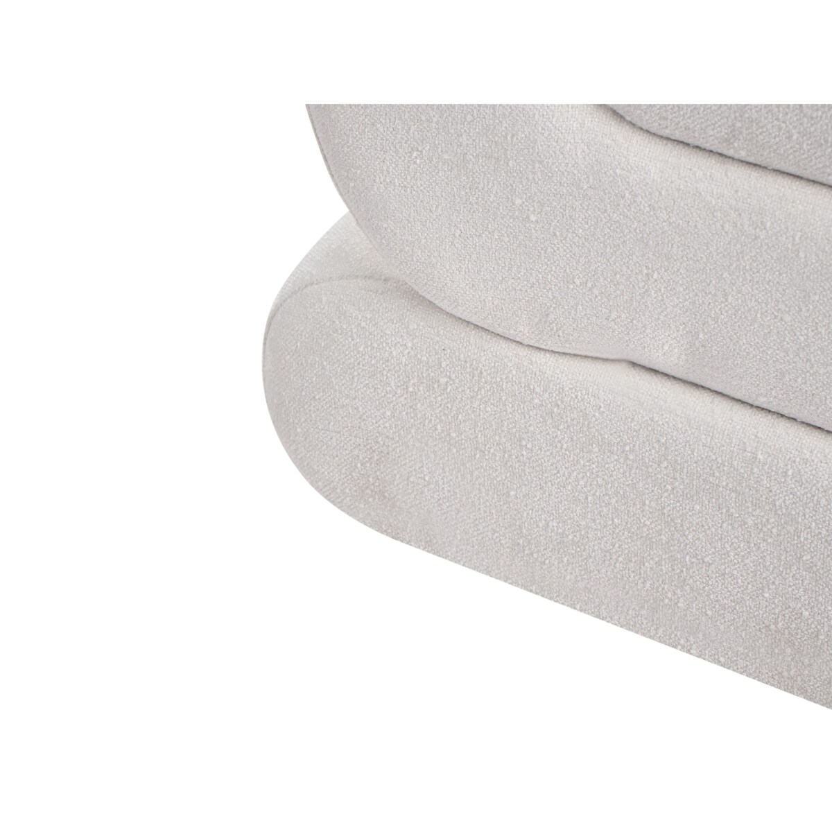 Puf ARCADIA Szenil Złamana biel 45 cm 50 cm 48 cm