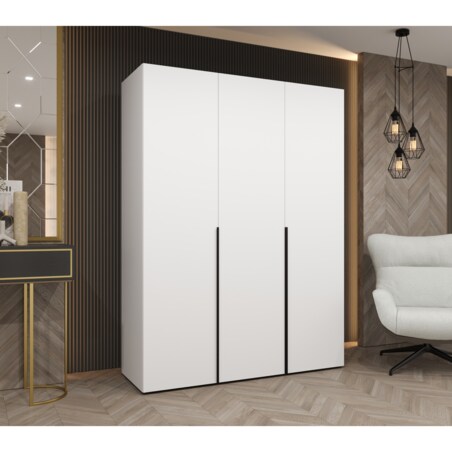 Szafa uchylna otwierana ALICANTE 1 150 wys. 202 cm Biały + u. Czarny