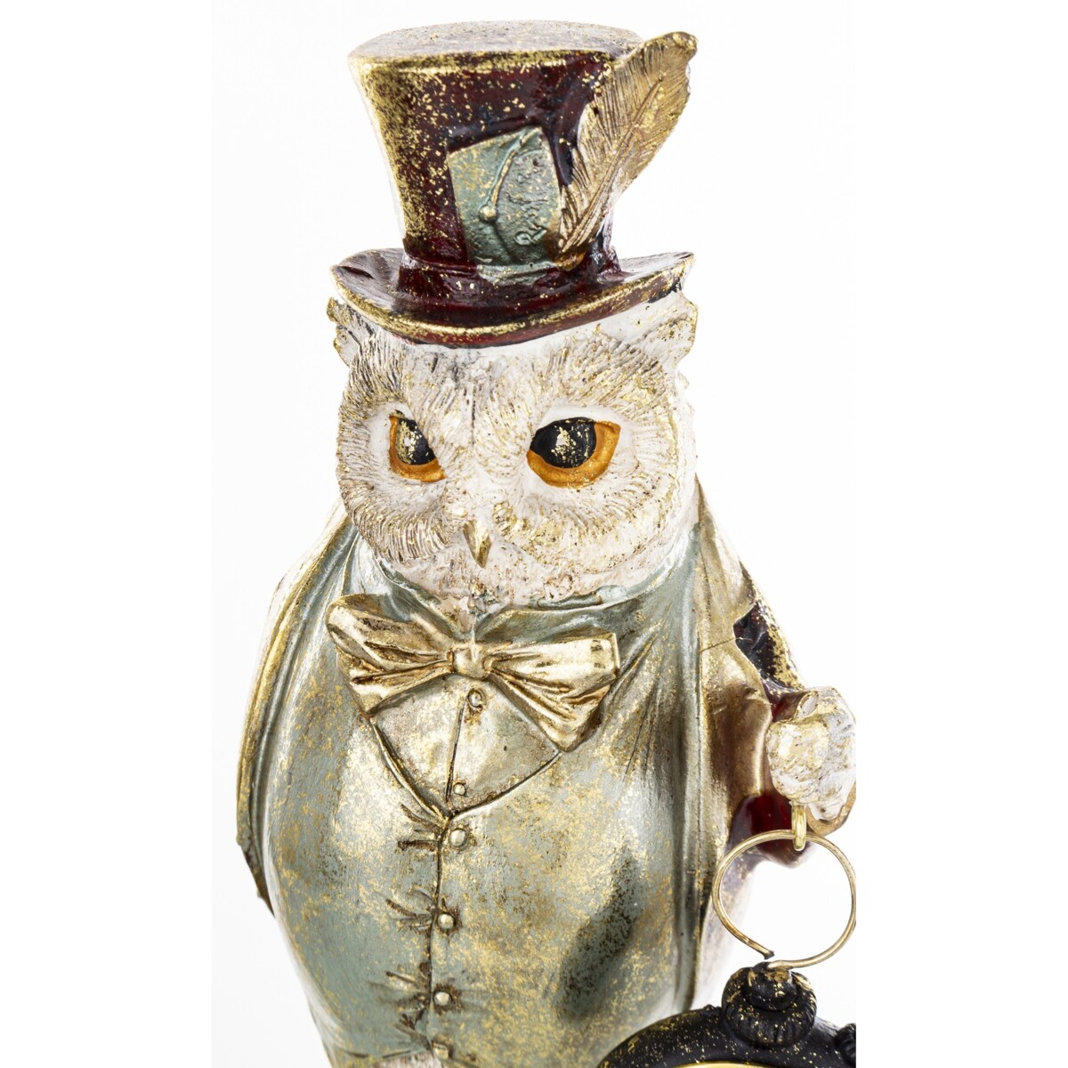 Dekoracja - figurka 28x12x10 cm SOWA-2 z zegarkiem