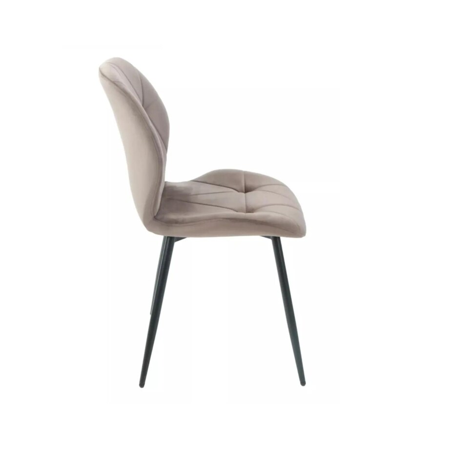 Krzesło tapicerowane RICK VELVET cappuccino