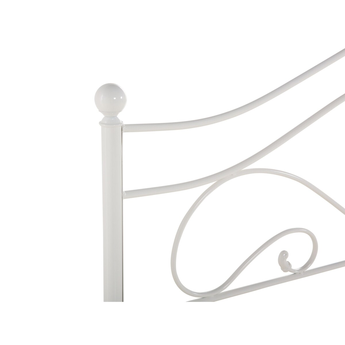 Łóżko metalowe 180 x 200 cm białe LYRA