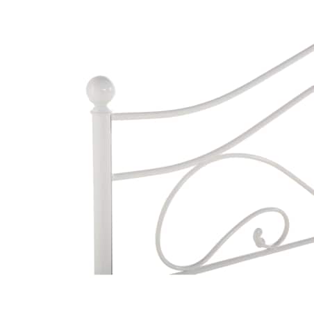 Łóżko metalowe 180 x 200 cm białe LYRA