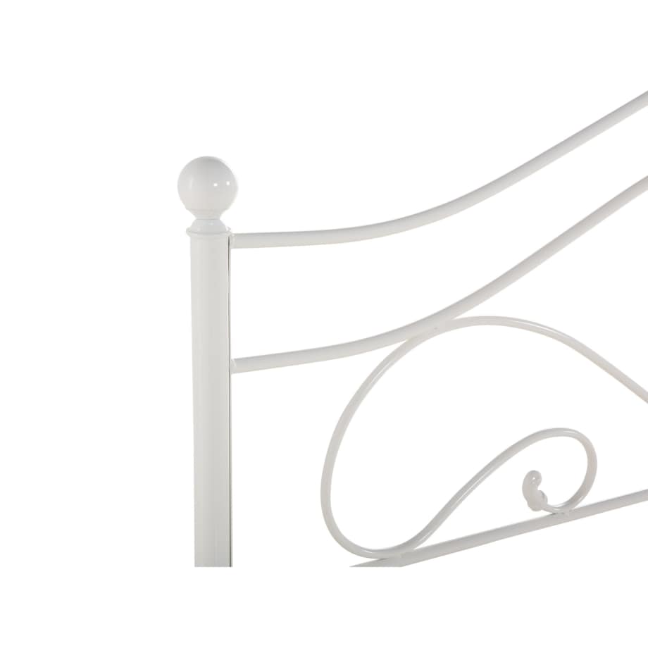 Łóżko metalowe 180 x 200 cm białe LYRA