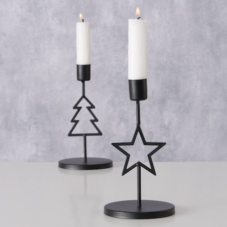 Metalowy świecznik na pojedynczą świecę NORGA, wys. 17 cm