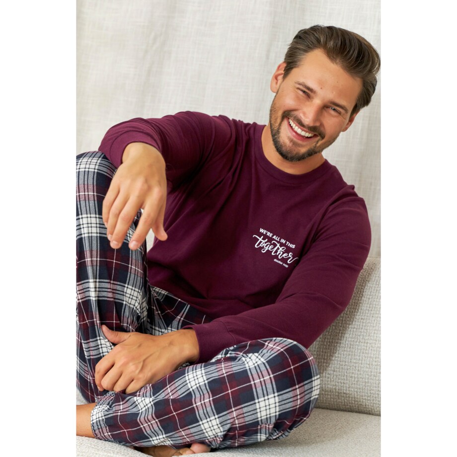 Piżama kolor fioletowy PMB.7101.BURGUNDY - S