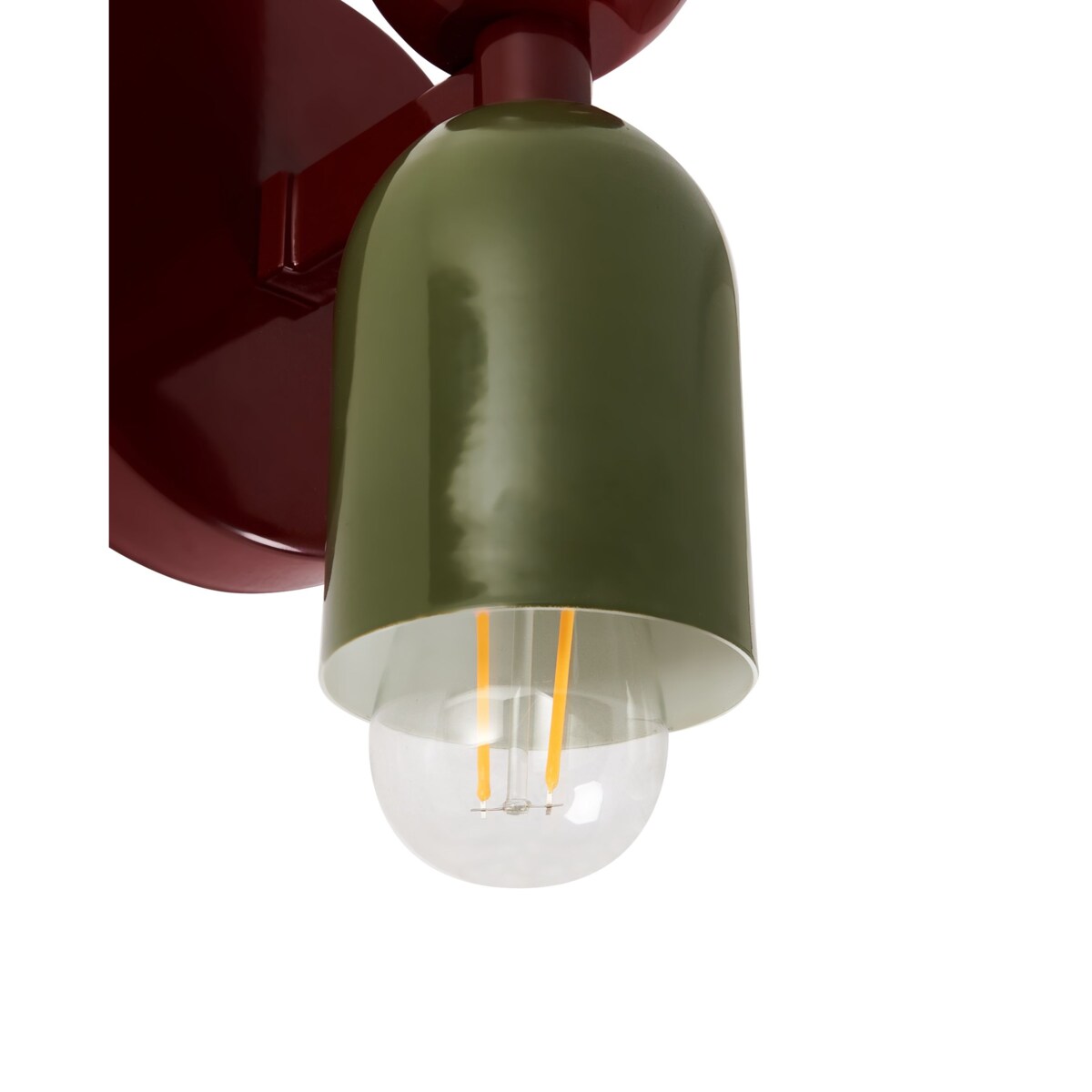 Zestaw 2 lamp ściennych TOPI Metal Czerowny/ zielony