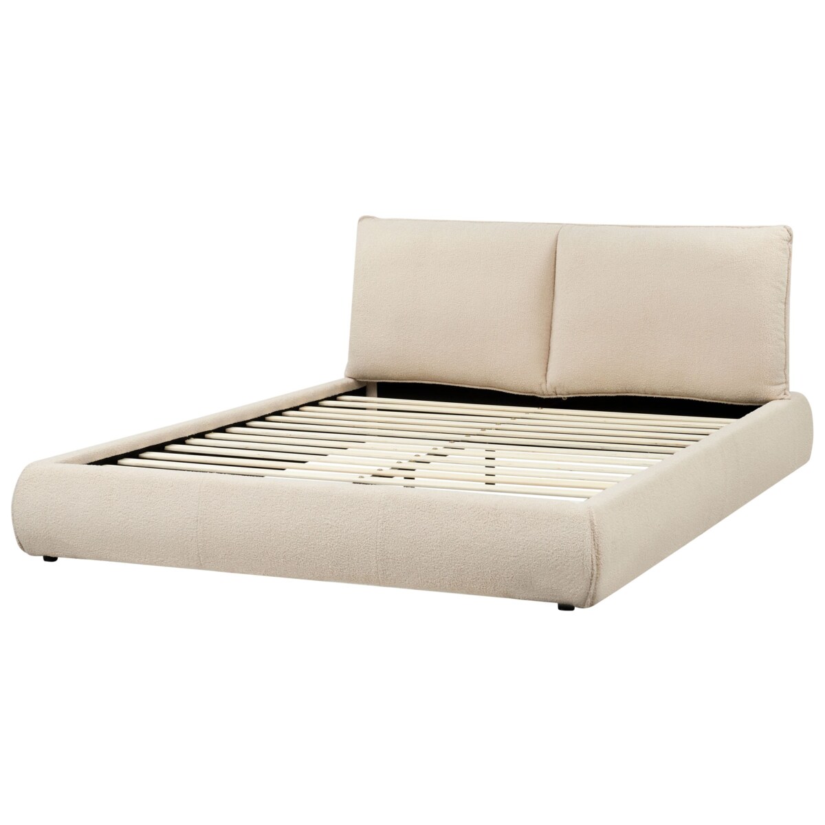 Łóżko Boucle VINAY 160 x 200 cm Jasnobeżowy