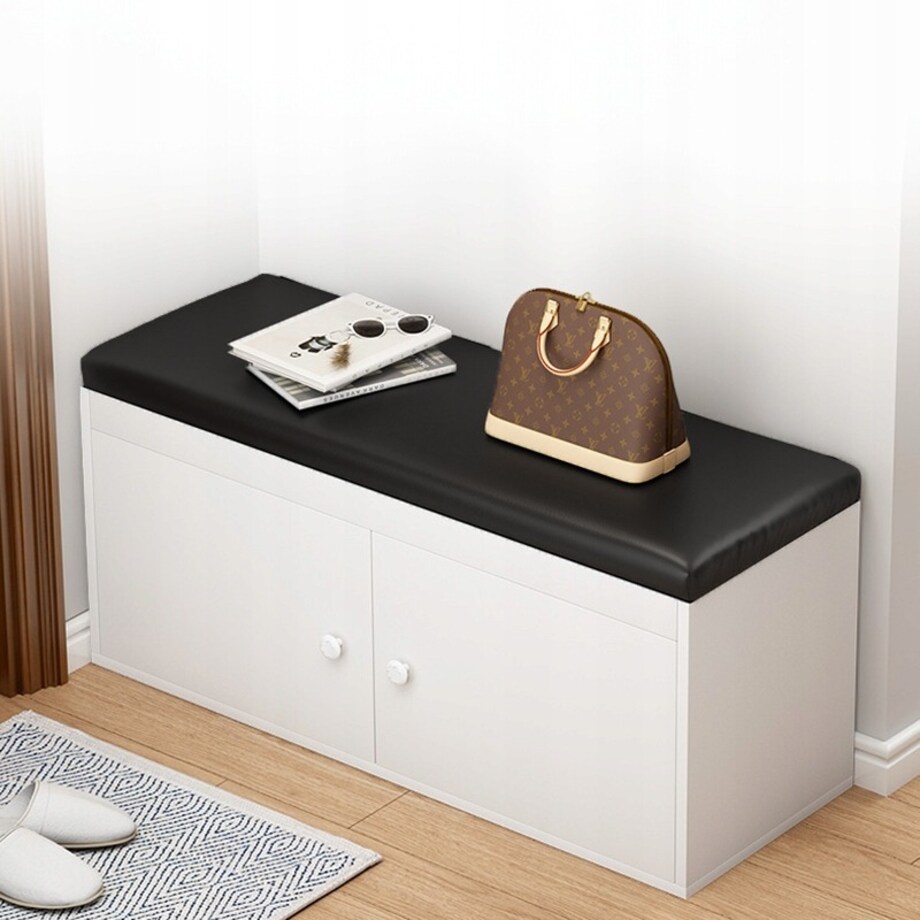 Szafka na buty siedzisko schowek biała ławka nowoczesna pojemna loft