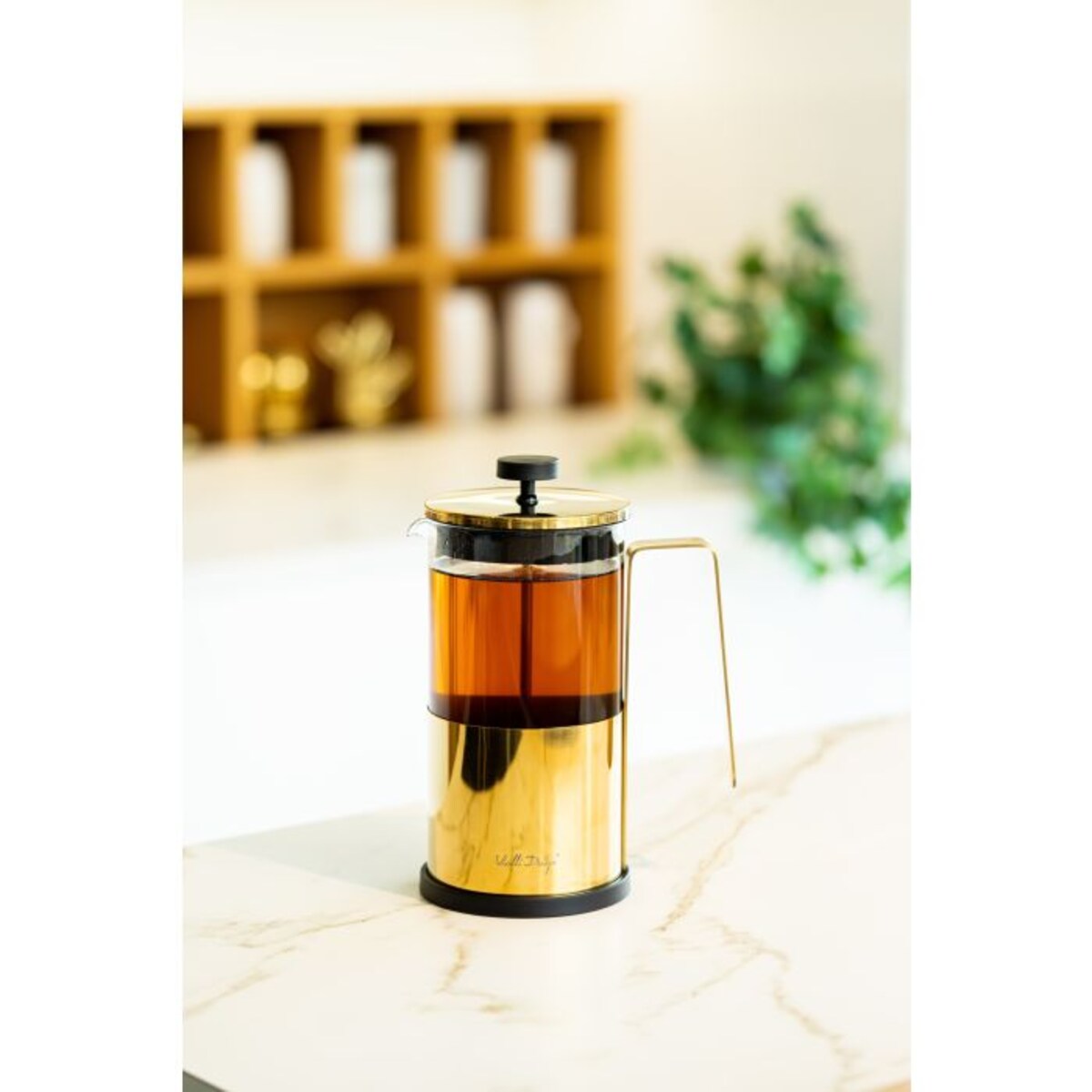 Zaparzacz do kawy i herbaty 1000 ml Diamante złoty 0695