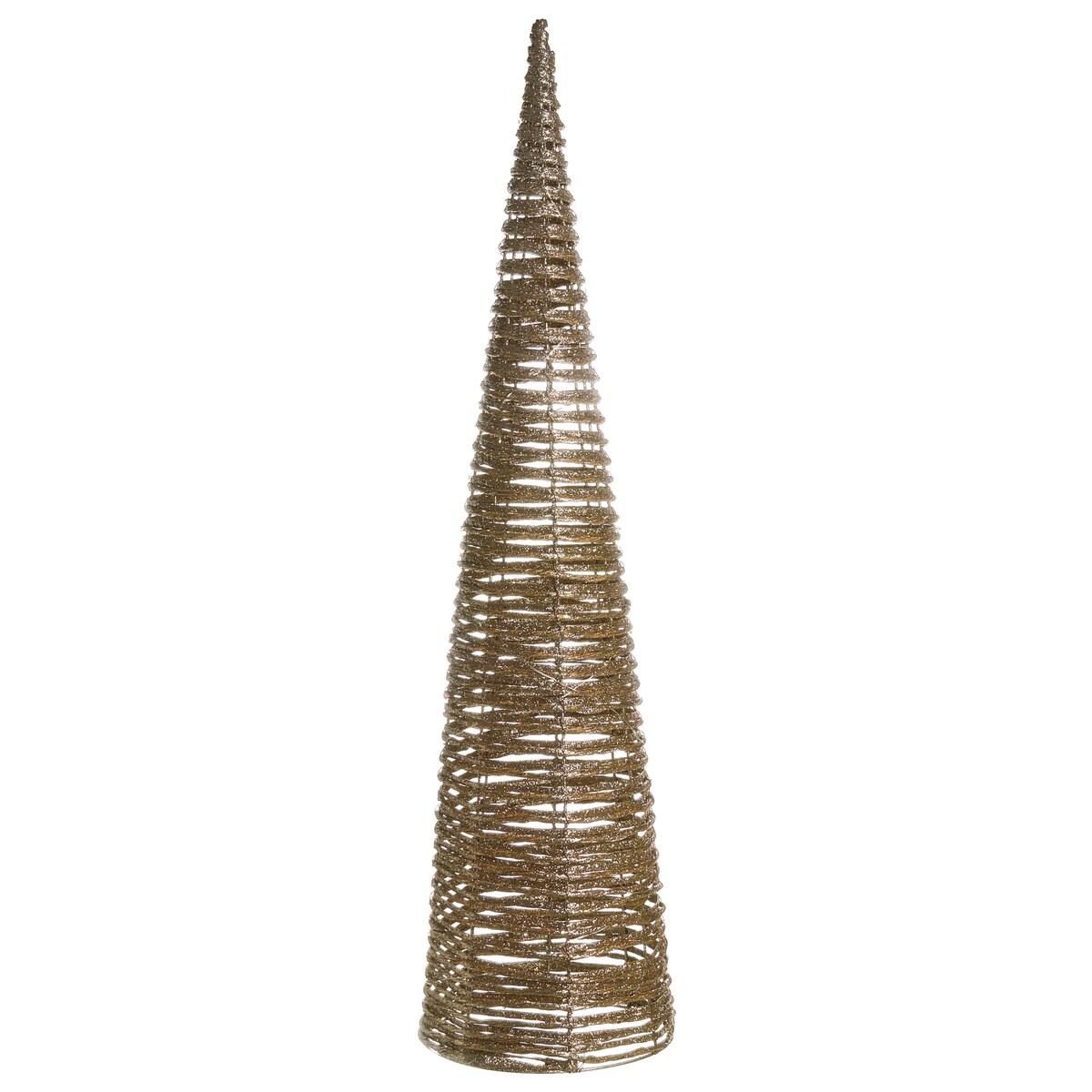 Zestaw 3 dekoracji świątecznych LED TUELSO Choinka 60/80/100 cm Złoty