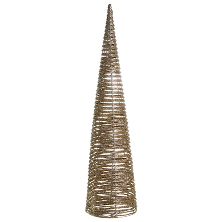 Zestaw 3 dekoracji świątecznych LED TUELSO Choinka 60/80/100 cm Złoty