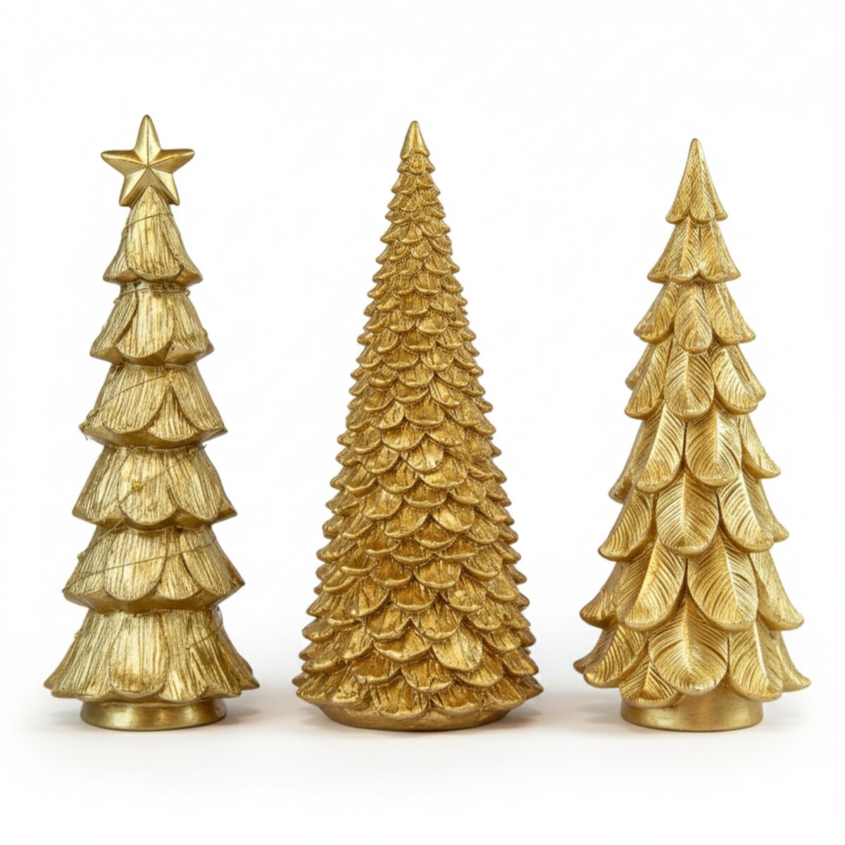 Choinka Led Złota Świecąca Figurka 28 Cm Ozdobna Dekoracja Świąteczna Na Baterie