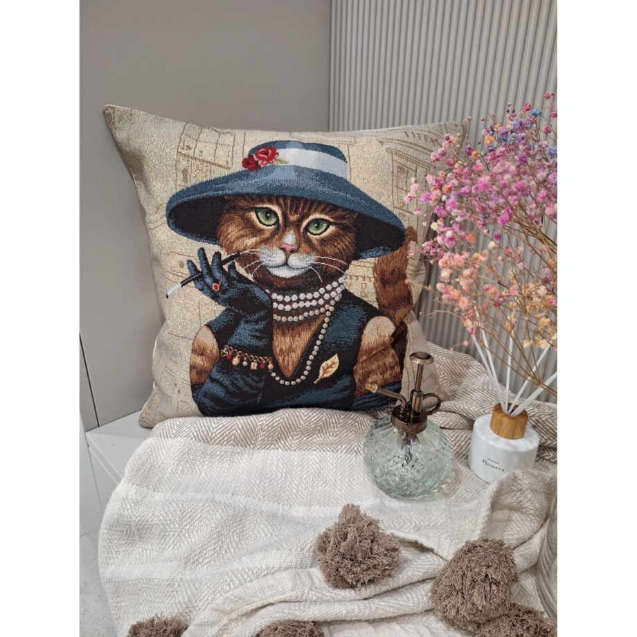 Poszewka Na Poduszkę Jasiek 45X45 Cm Żakardowa Dekoracyjna Ozobna Śniadanie U Tiffaniego