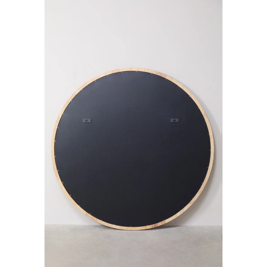 Okrągłe lustro z drewna dębowego Sapeira Ø110 cm