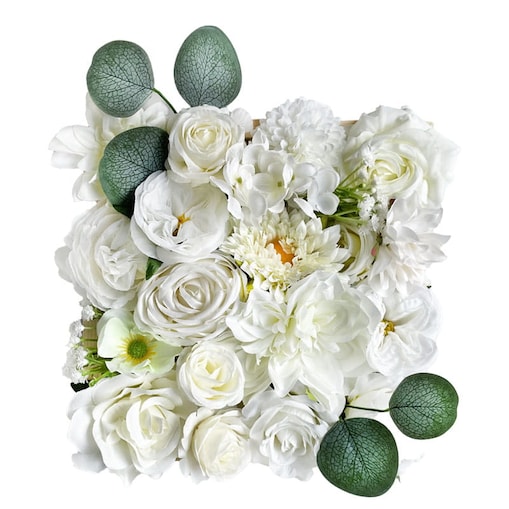 Kwiaty w ramce - ozdoba DIY - Alabastrowe biele