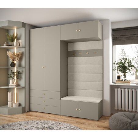 Garderoba do przedpokoju INOVA 2 Z12 kaszmir+złoty+manila02